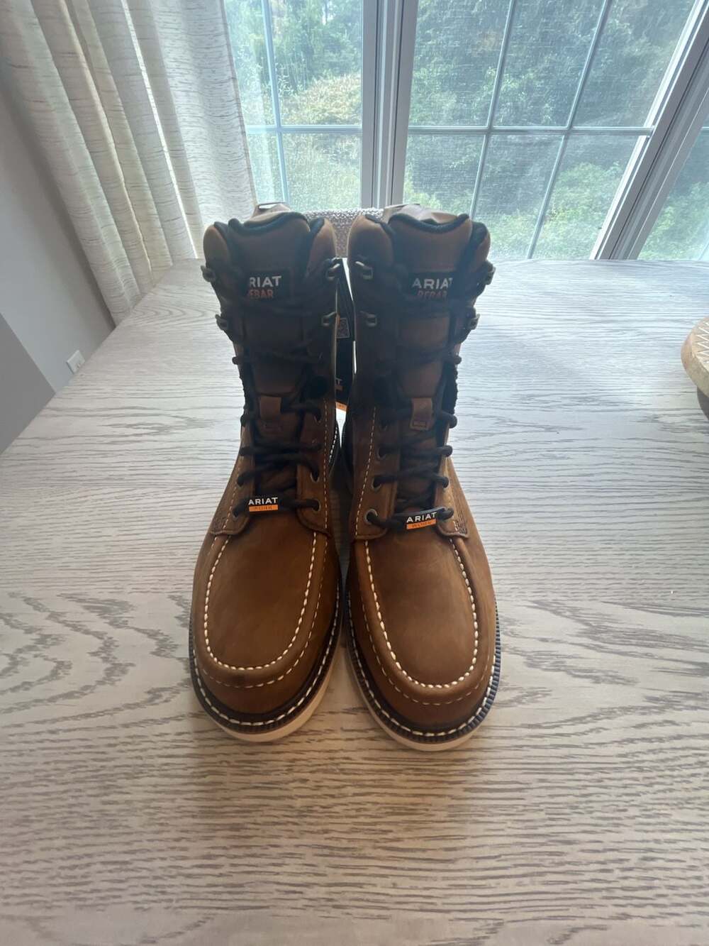 Ariat Rebar Lift 8" H2O Comp Toe Size 6 EE Wide Distressed Brown Work Boots